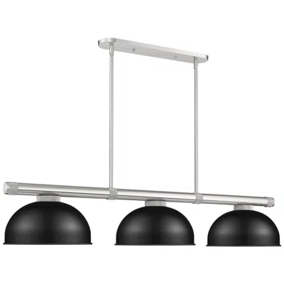 Z-lite Vanguard  By  3 Light Billiard In Black