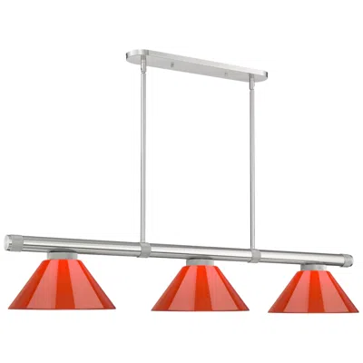 Z-lite Vanguard  By  3 Light Billiard In Red