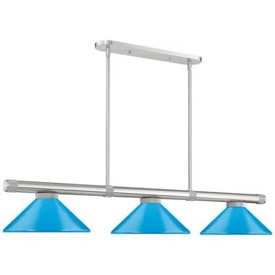 Z-lite Vanguard  By  3 Light Billiard In Blue