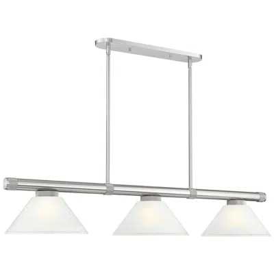 Z-lite Vanguard  By  3 Light Billiard In White