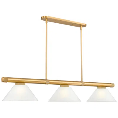Z-lite Vanguard  By  3 Light Billiard In Gold