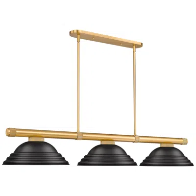 Z-lite Vanguard  By  3 Light Billiard In Black