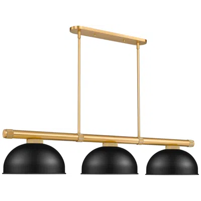 Z-lite Vanguard  By  3 Light Billiard In Black