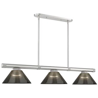 Z-lite Vanguard  By  3 Light Billiard In Black