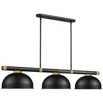 Z-lite Vanguard  By  3 Light Billiard In Black