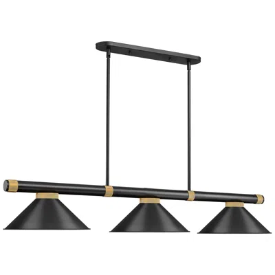 Z-lite Vanguard  By  3 Light Billiard In Black