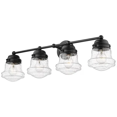 Z-lite Vaughn 31 1/2" Wide Matte Black 4-light Vanity Bath Light