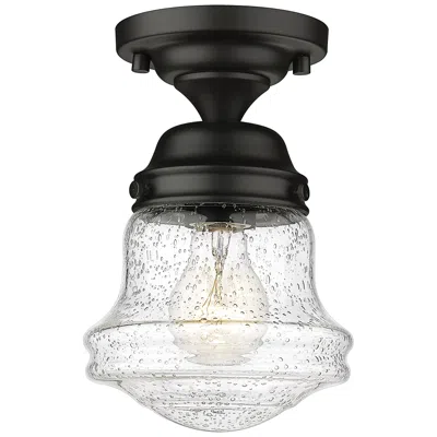 Z-lite Vaughn By  Matte Black 1 Light Flush Mount