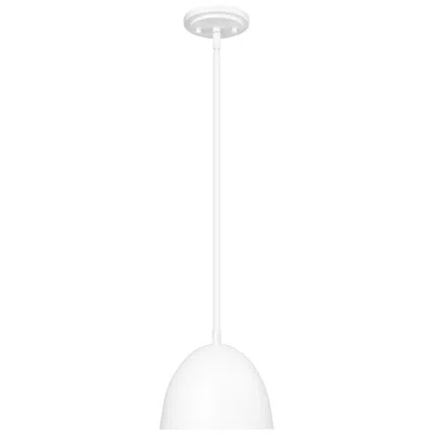 Z-lite Vega By  8 Inch Matte White 1 Light Pendant