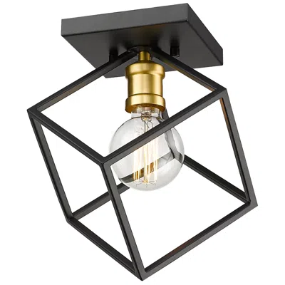 Z-lite Vertical By  Bronze + Olde Brass 10 Inch 1 Light Flush Mount