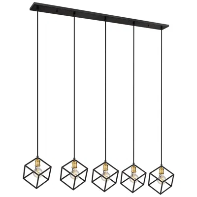 Z-lite Vertical By  Bronze + Olde Brass 5 Light Island Pendant