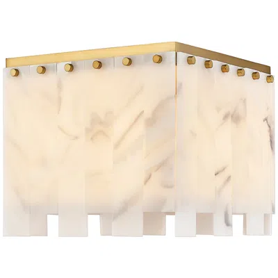 Z-lite Viviana By  Rubbed Brass 13.25 Inch 4 Light Flush Mount
