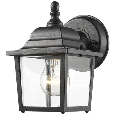 Z-lite Waterdown 8 1/2" High Black Outdoor Wall Light