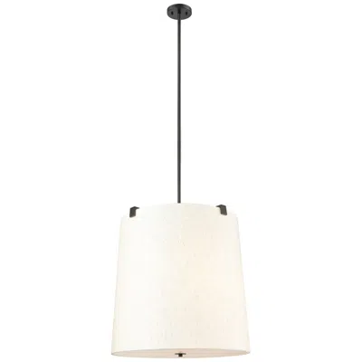 Z-lite Weston 24" Wide Black And White Glass Modern 6-light Pendant