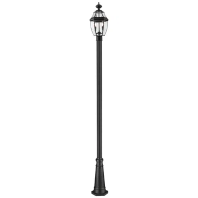 Z-lite Westover 112 1/4"h Black 2-light Outdoor Post Light With Base