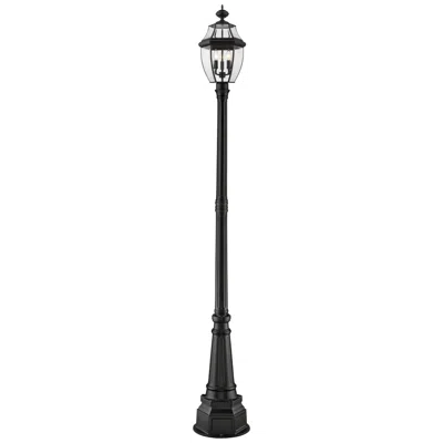 Z-lite Westover By  Black 102.25 Inch 3 Light Outdoor Post Mounted Fixture