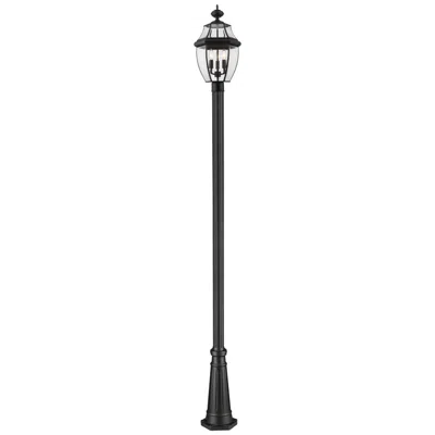 Z-lite Westover By  Black 114.25 Inch 3 Light Outdoor Post Mounted Fixture