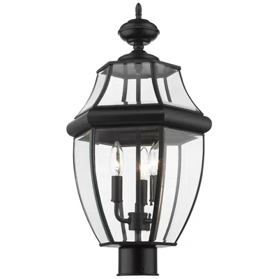 Z-lite Westover By  Black 20.25 Inch 3 Light Outdoor Post Mount Fixture