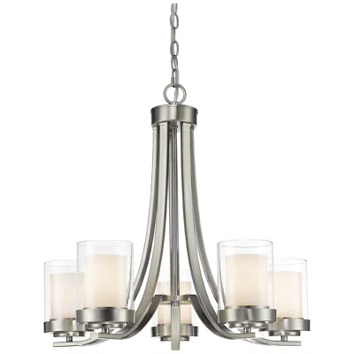 Z-lite Willow 25 1/4" Wide Brushed Nickel 5-light Chandelier