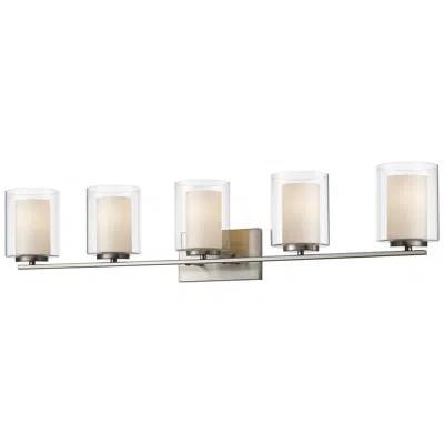 Z-lite Willow 40 1/2" Wide Brushed Nickel 5-light Vanity Bath Light