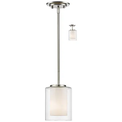 Z-lite Willow By  Brushed Nickel 1 Light Mini Pendant