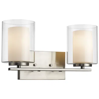 Z-lite Willow By  Brushed Nickel 15 Inch 2 Light Vanity