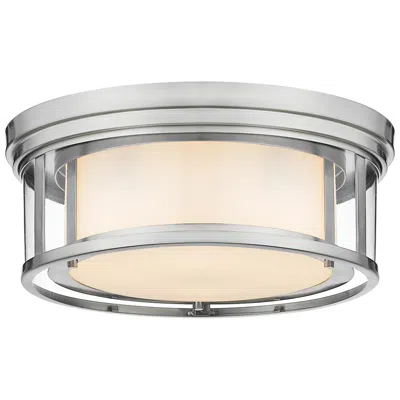 Z-lite Willow By  Brushed Nickel 3 Light Flush Mount