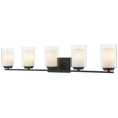 Z-lite Willow By  Matte Black 40.5 Inch 5 Light Vanity