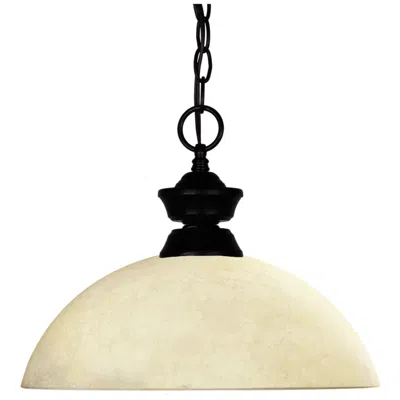 Z-lite Windsor By  Matte Black 1 Light Pendant