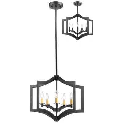 Z-lite Zander By  Bronze 5 Light Chandelier