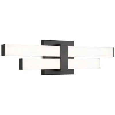 Z-lite Zane 18" Wide Matte Black Led 2-light Bath Light
