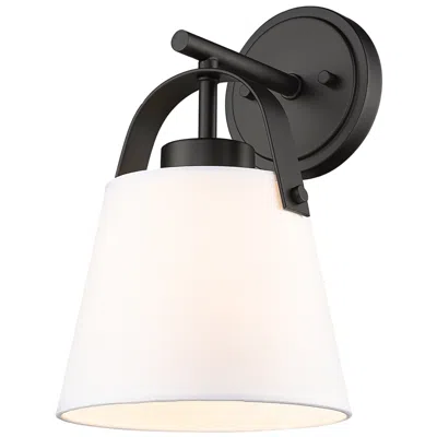 Z-lite Z-studio 12 3/4" High Ivory And Matte Black Wall Sconce