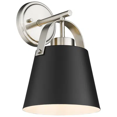 Z-lite Z-studio 12 3/4" High Matte Black And Nickel Wall Sconce