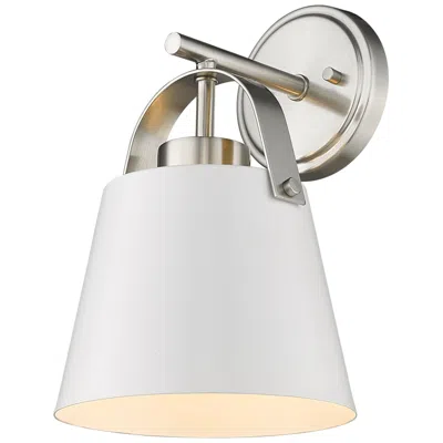 Z-lite Z-studio 12 3/4" High Matte White And Nickel Wall Sconce