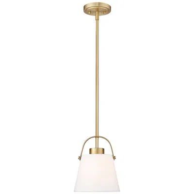 Z-lite Z-studio Linen Pendant By  Heritage Brass 1 Light Mini Pendant