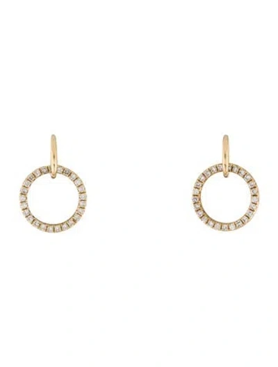 Pre-owned Zoë Chicco 14k & Diamond Double Circle Stud Earrings In Multi