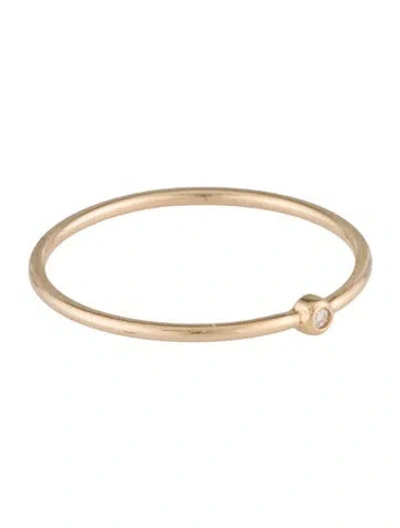 Pre-owned Zoë Chicco 14k Diamond Bezel Thin Band In Multi