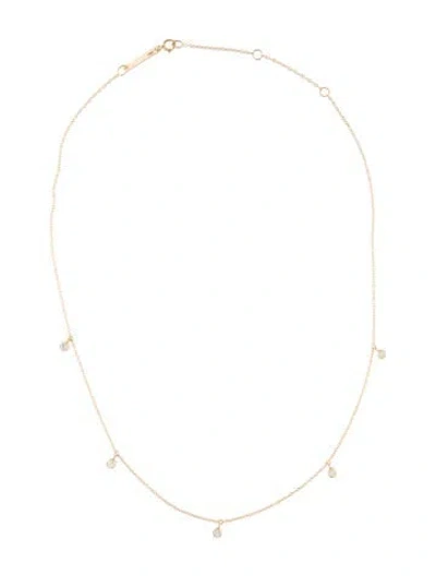 Pre-owned Zoë Chicco 14k Diamond Five Bezel Dangling Necklace, 16" In Multi