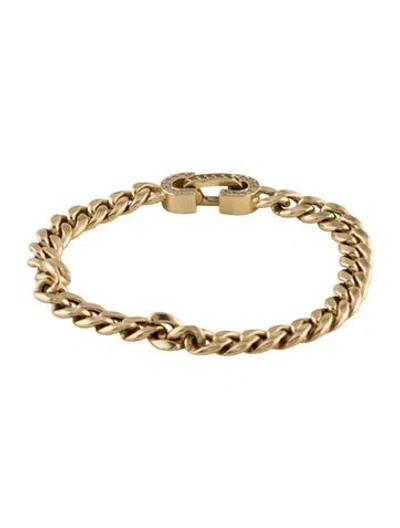 Pre-owned Zoë Chicco 14k Diamond Horsebit Link Bracelet, 6" In Multi