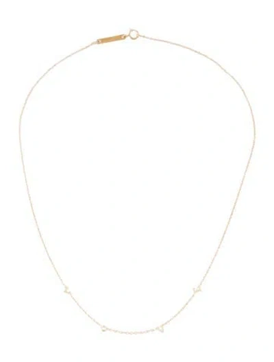 Pre-owned Zoë Chicco 14k Diamond 'l O V E' Necklace, 16" In Multicolor