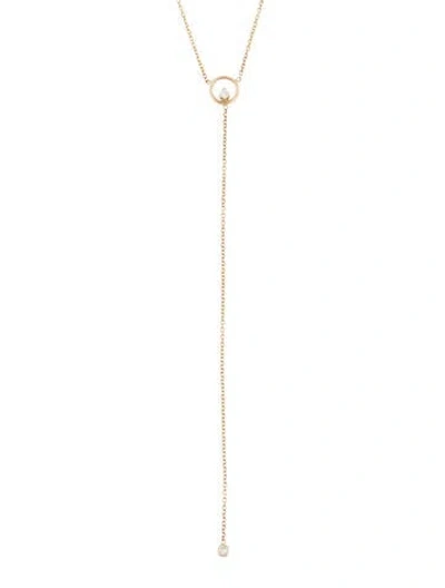 Pre-owned Zoë Chicco 14k Diamond Lavalier Necklace, 20" In Multi