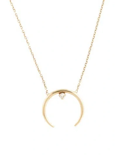Pre-owned Zoë Chicco 14k Diamond Pendant Necklace, 18.25" In Multicolor