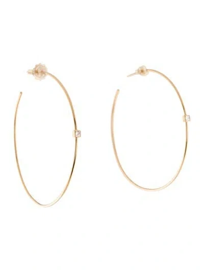 Pre-owned Zoë Chicco 14k Diamond Single Spike Hoop Earrings In Multi