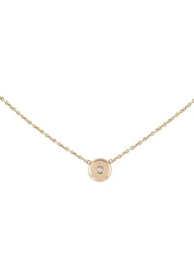 Pre-owned Zoë Chicco 14k Diamond Small Nugget Pendant Necklace, 17" In Multi