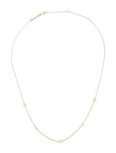 Pre-owned Zoë Chicco 14k Diamond Station Necklace, 16" In Multicolor
