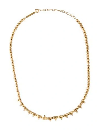 Pre-owned Zoë Chicco 14k Diamond Station Necklace, 16.5" In Multi