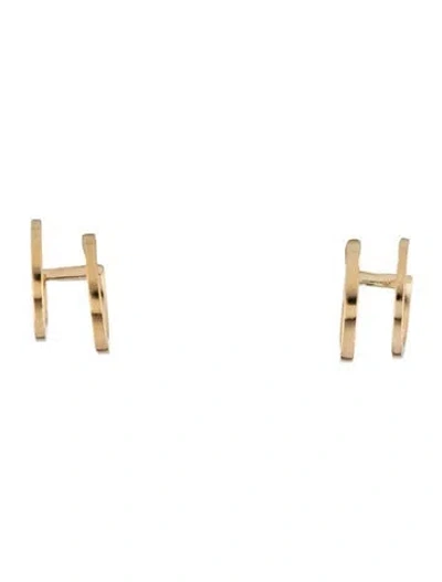 Pre-owned Zoë Chicco 14k Double Hoop Earrings In Multicolor