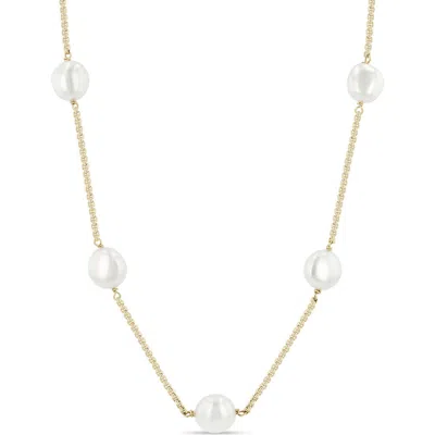 Zoë Chicco 14k Gold Baroque Pearl Station Necklace