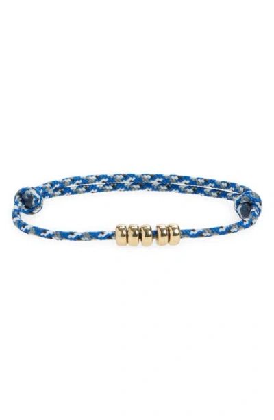 Zoë Chicco 14k Gold Beaded Paracord Bracelet In Blue