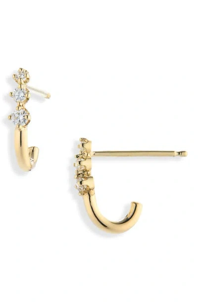 Zoë Chicco 14k Gold Diamond J-hook Stud Earrings